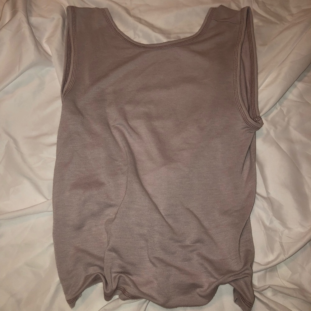 Lavender Tank Top with Open Back